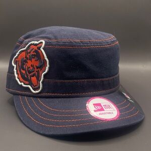 New Era Chicago Bears Women's Chic Cadet Military Hat - Navy Blue/Orange